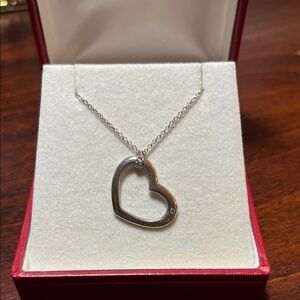 Silver heart necklace